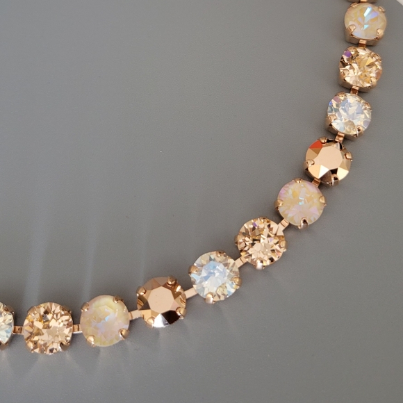 Austrian Crystal Tennis Bracelet in Rose Gold - Picture 4 of 11
